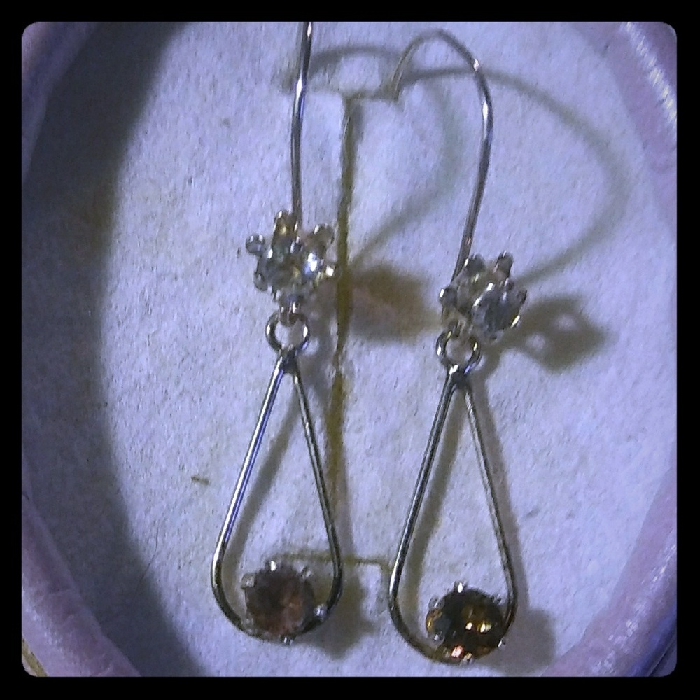 Natural Color Change Axinite & Morganite Earrings